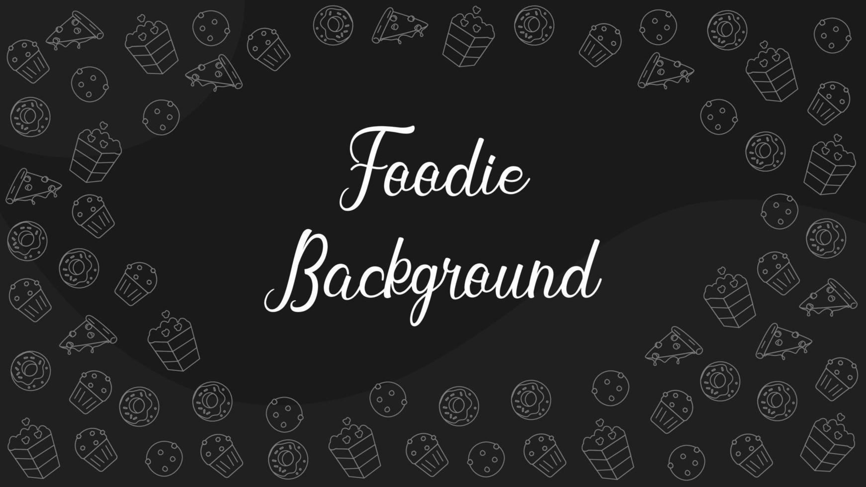 foodie background illustration line art vector