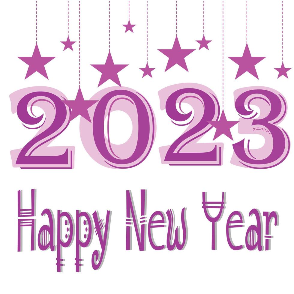 feliz año nuevo 2023 celebración post vector imagen