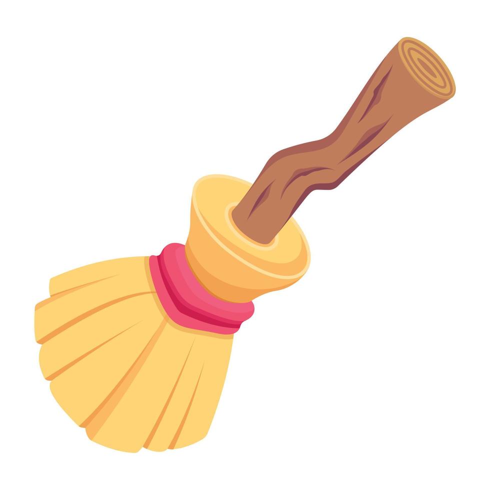 A handy flat icon of broomstick vector