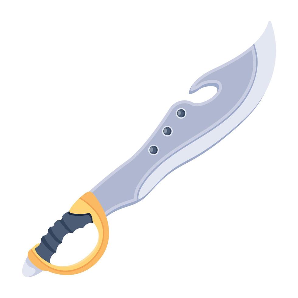 un diseño de icono plano de cuchillo vector