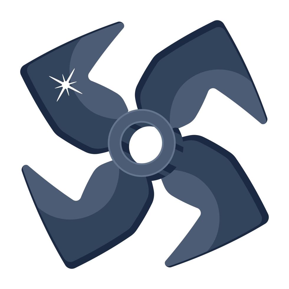 An editable flat icon of ninja star vector