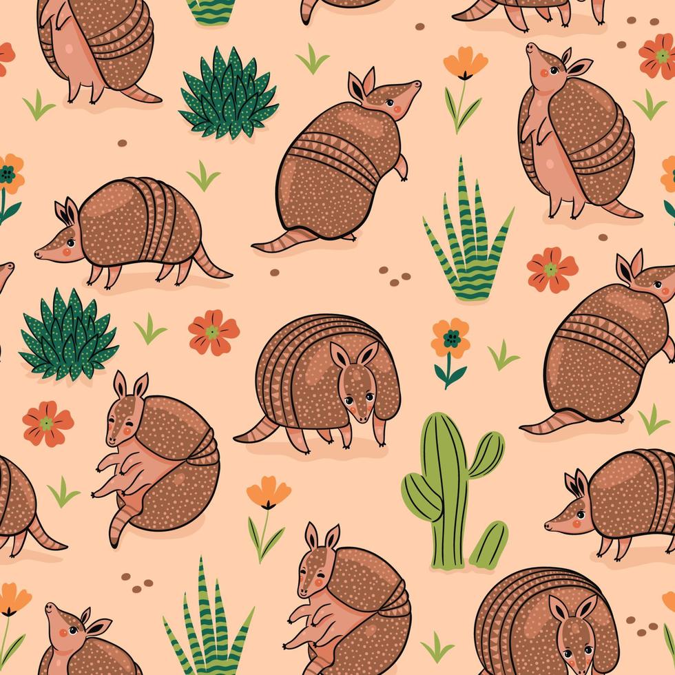 Seamless pattern with cute armadillos in the desert. Vector graphics. 16744866 Vector Art at Vecteezy Seamless pattern with cute armadillos in the desert. Vector graphics. 16744866 Vector Art at Vecteezy