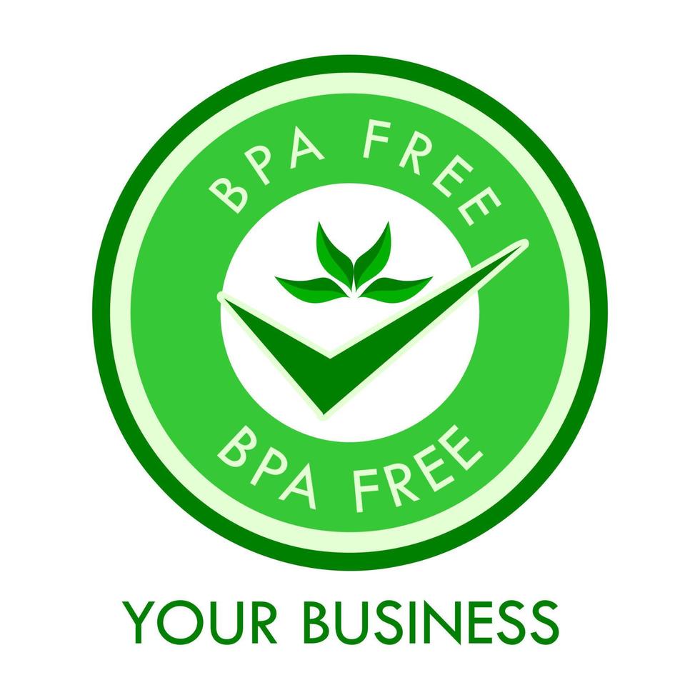 ilustración de plantilla de diseño de logotipo libre de bpa. esto es bueno para tu negocio vector