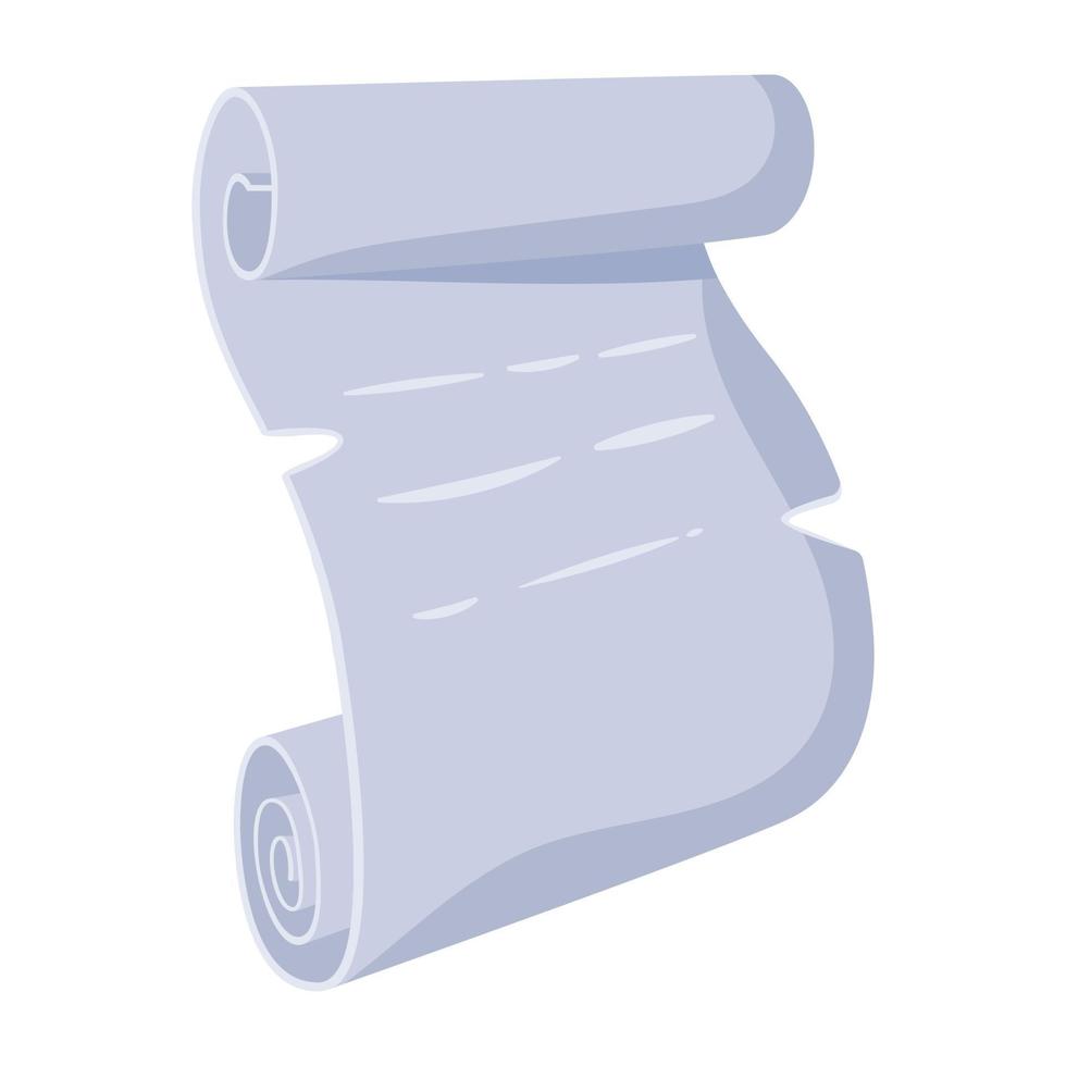 A scalable flat icon of parchment vector