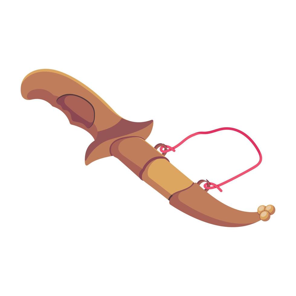 un diseño de icono plano de cuchillo vector