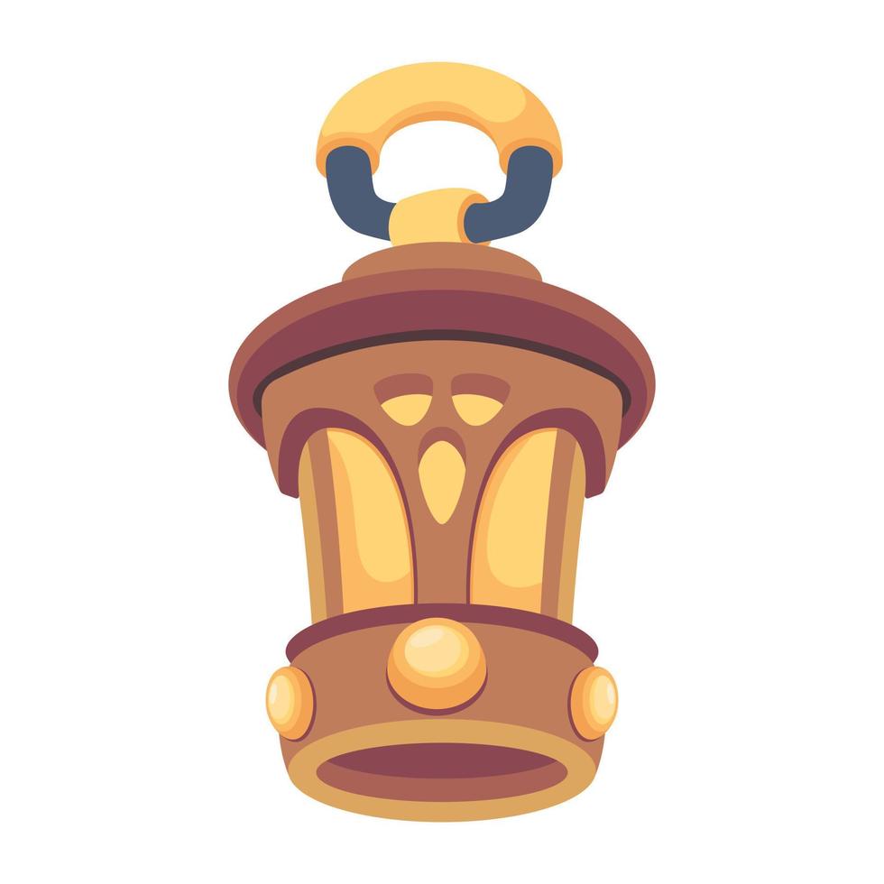 A customizable flat icon of lamp vector