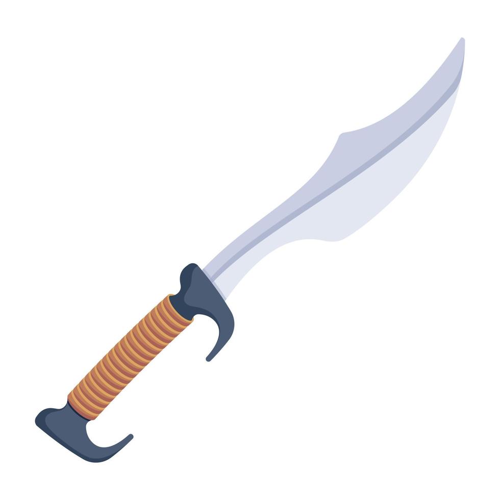 A flat icon design of knife vector