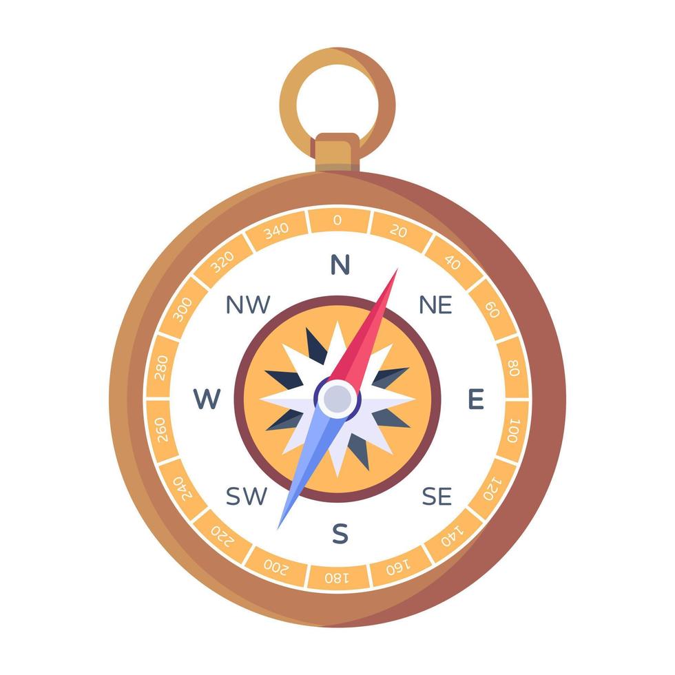 Trendy Compass Dial vector