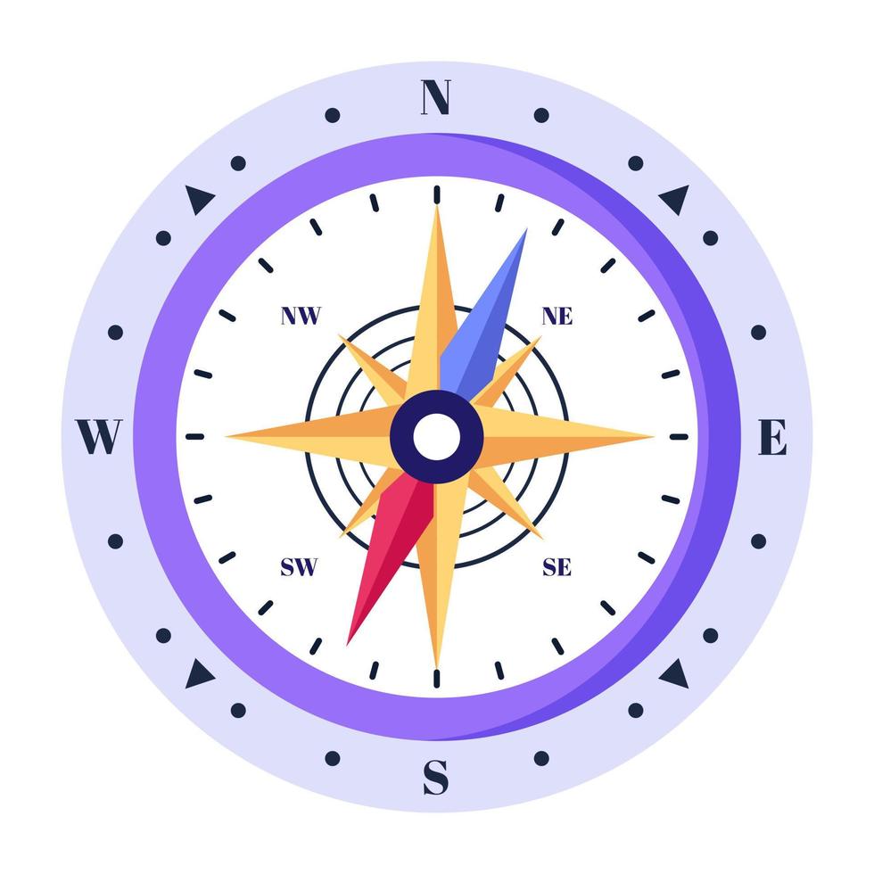 Trendy Compass Dial vector