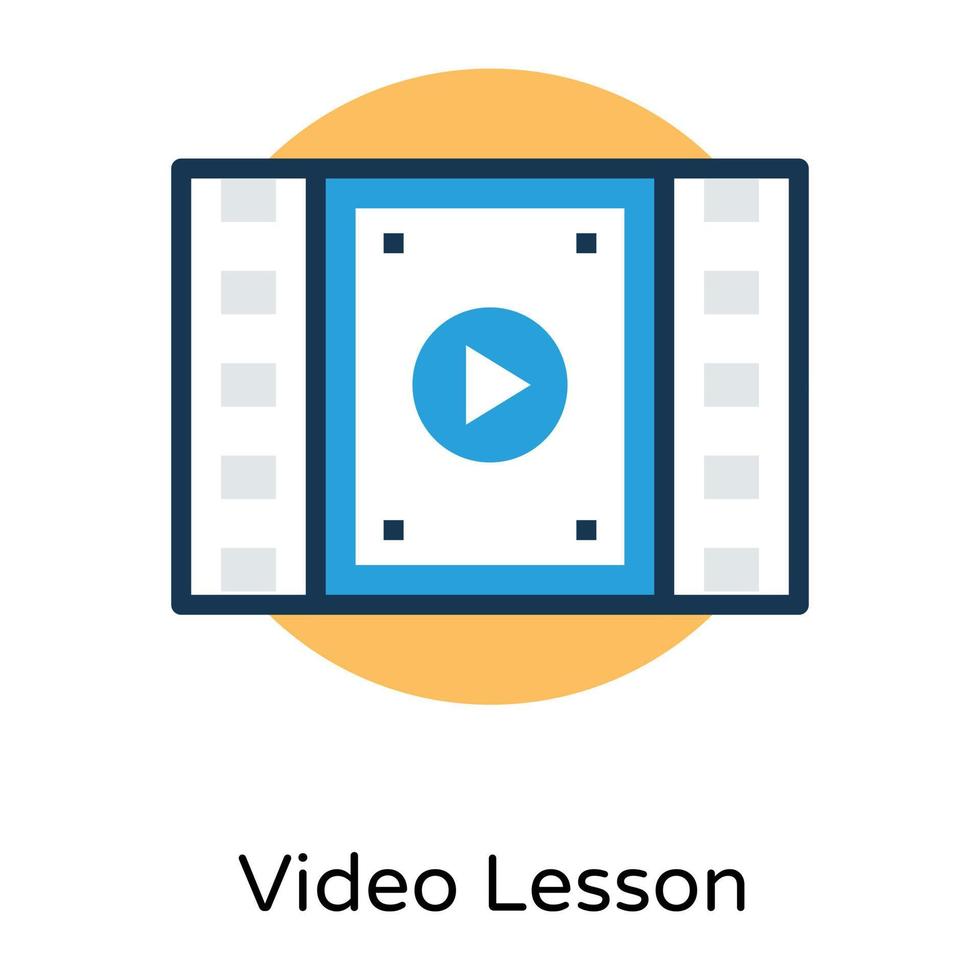 Trendy Video Tutorial vector