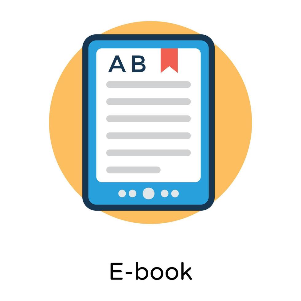 Trendy Ebook Concepts vector