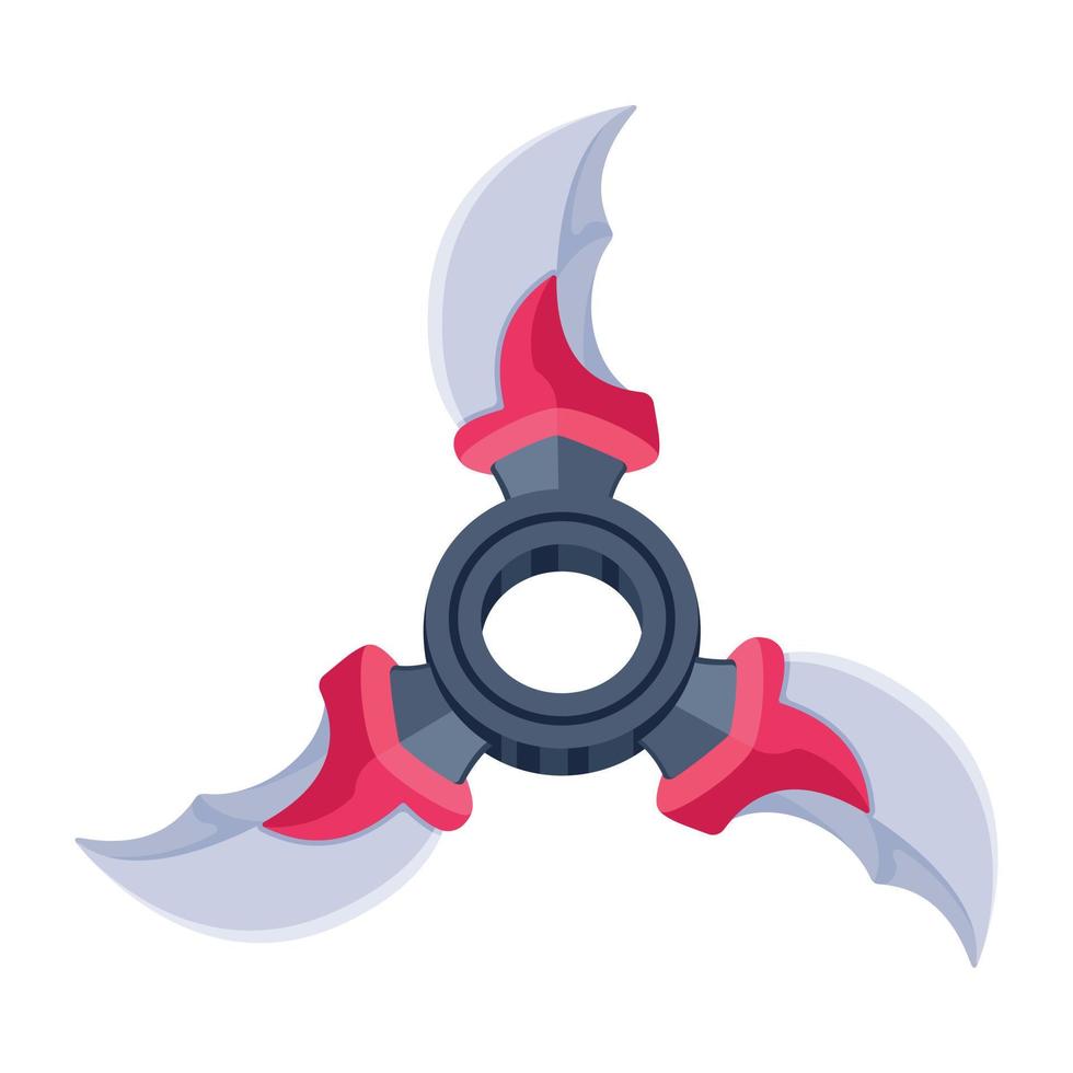 An editable flat icon of ninja star vector