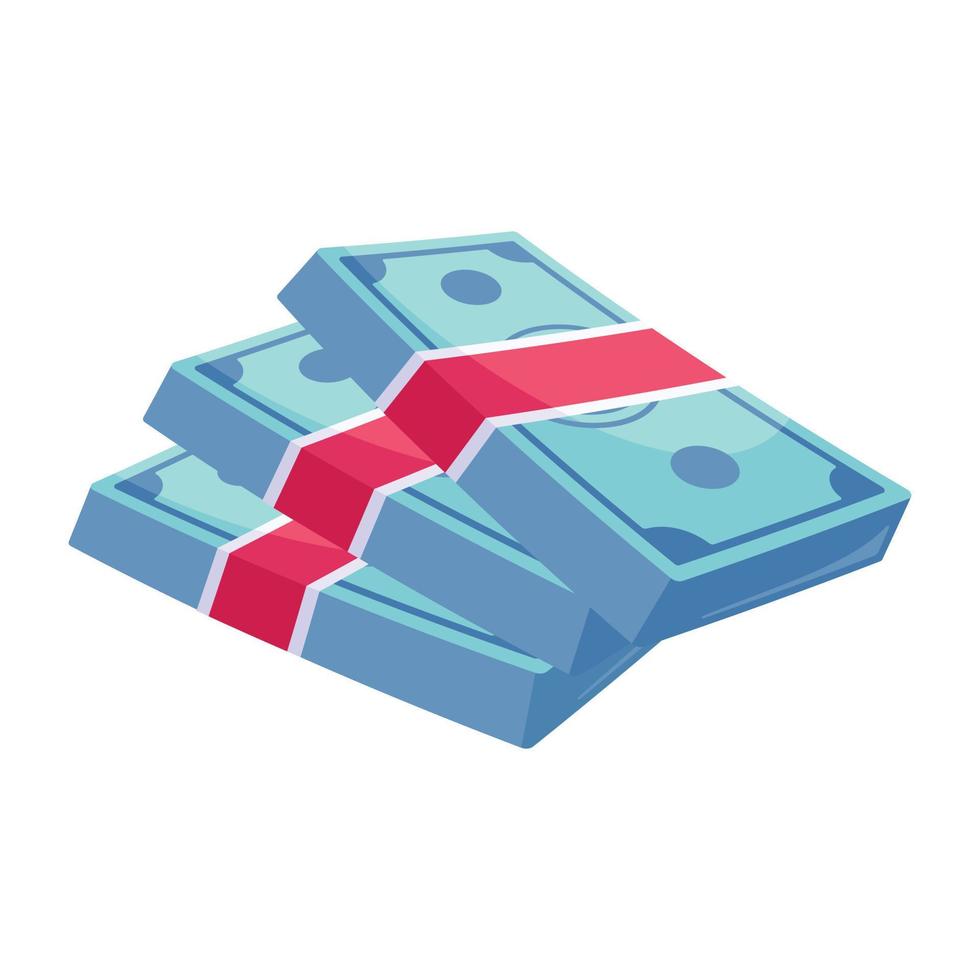 Check this 2d icon of banknote and stack vector