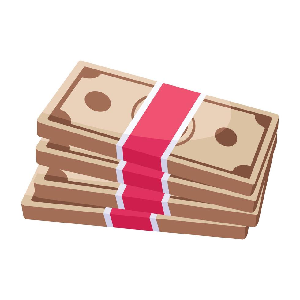 Check this 2d icon of banknote and stack vector