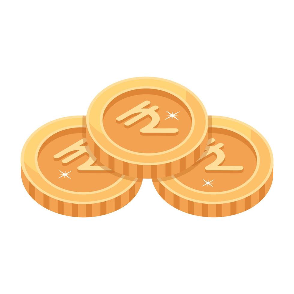 Latest 2d icon design of tenge vector