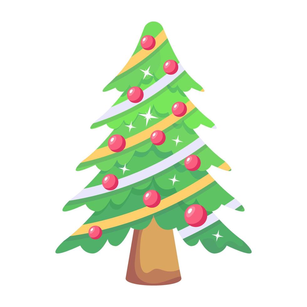 Trendy Xmas Evergreen vector