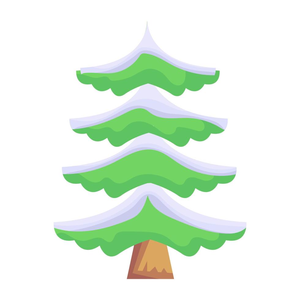 árbol de invierno de moda vector