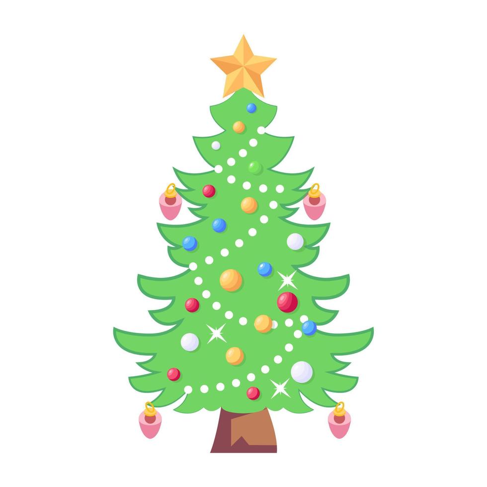 Trendy Christmas Spruce vector