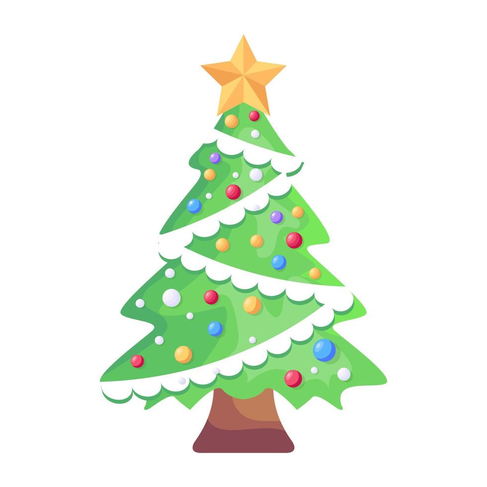 Trendy Christmas Fir vector