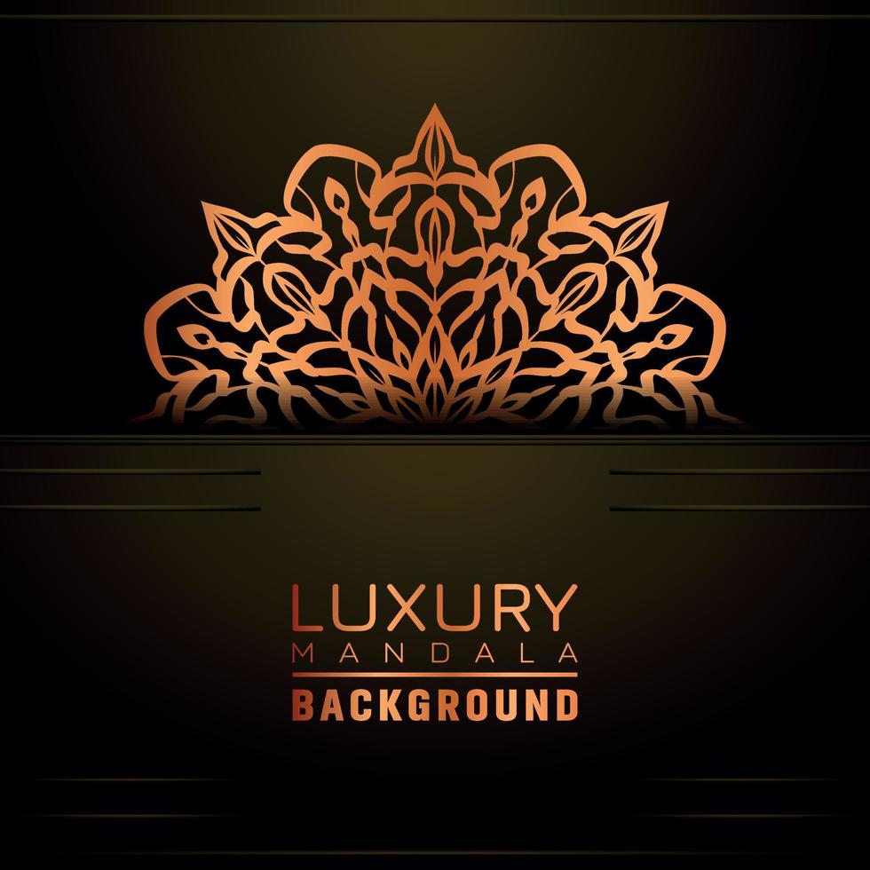 Luxury ornamental mandala background, arabesque style vector