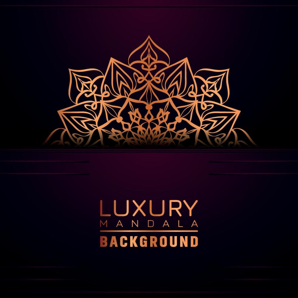 Luxury ornamental mandala background, arabesque style vector