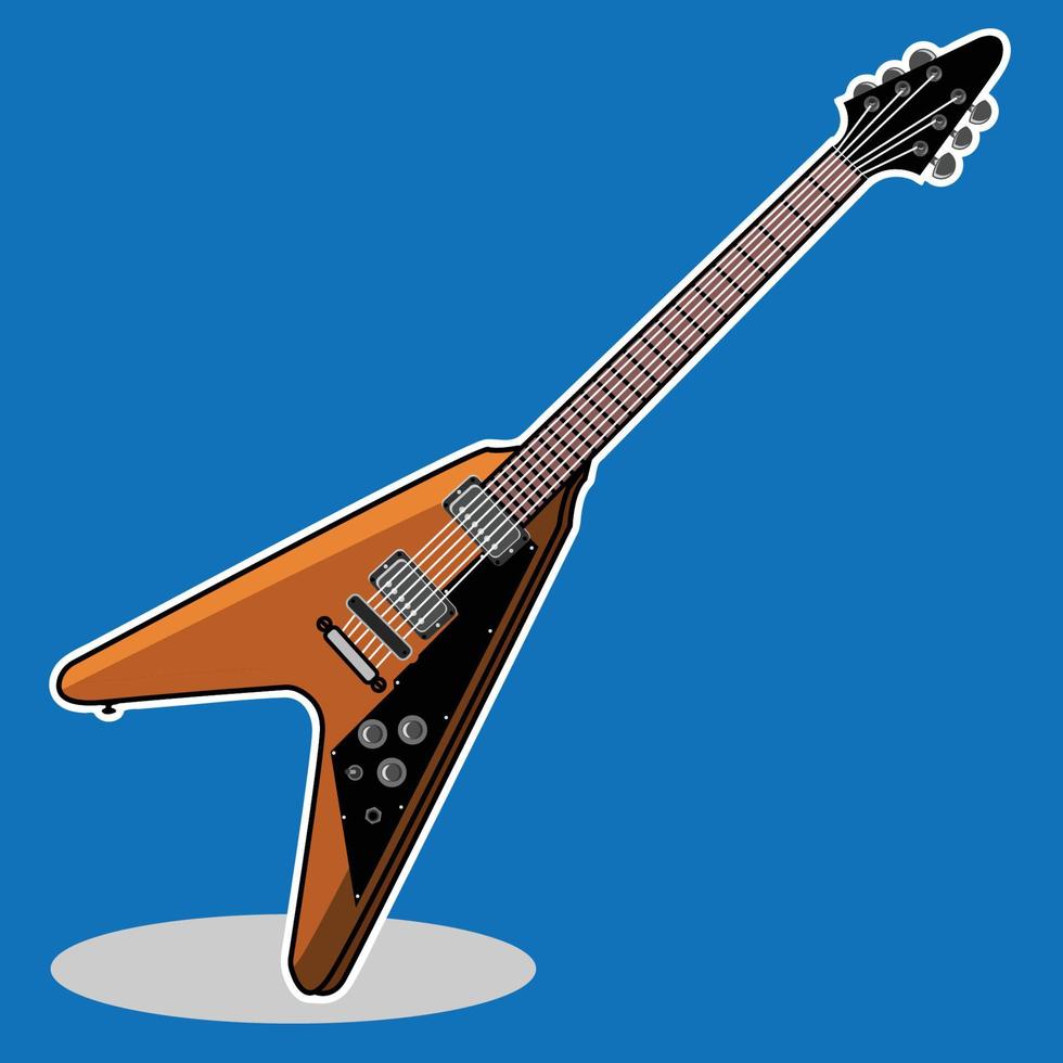 flying v guitar vector