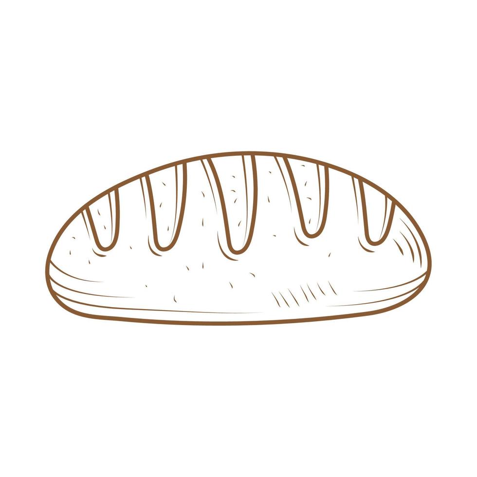 whole bread icon vector