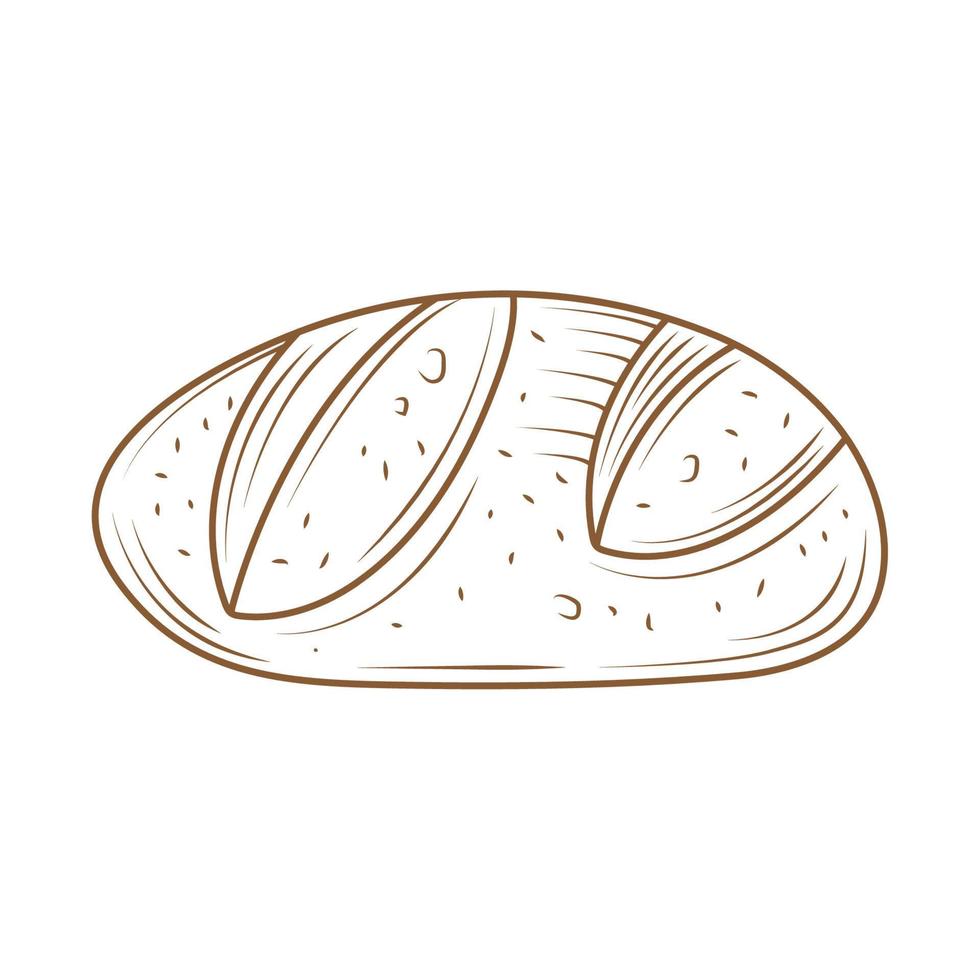 fresh bread icon vector