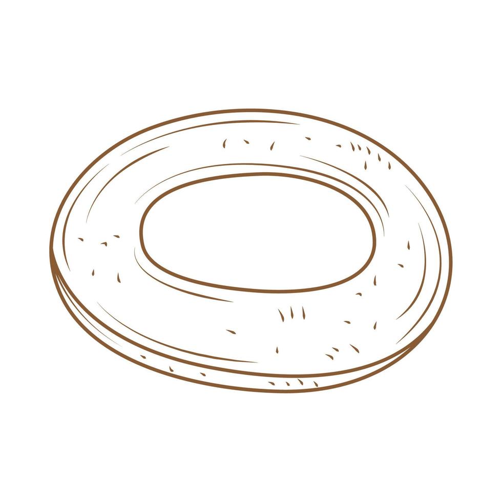 icono de panadería de donas vector