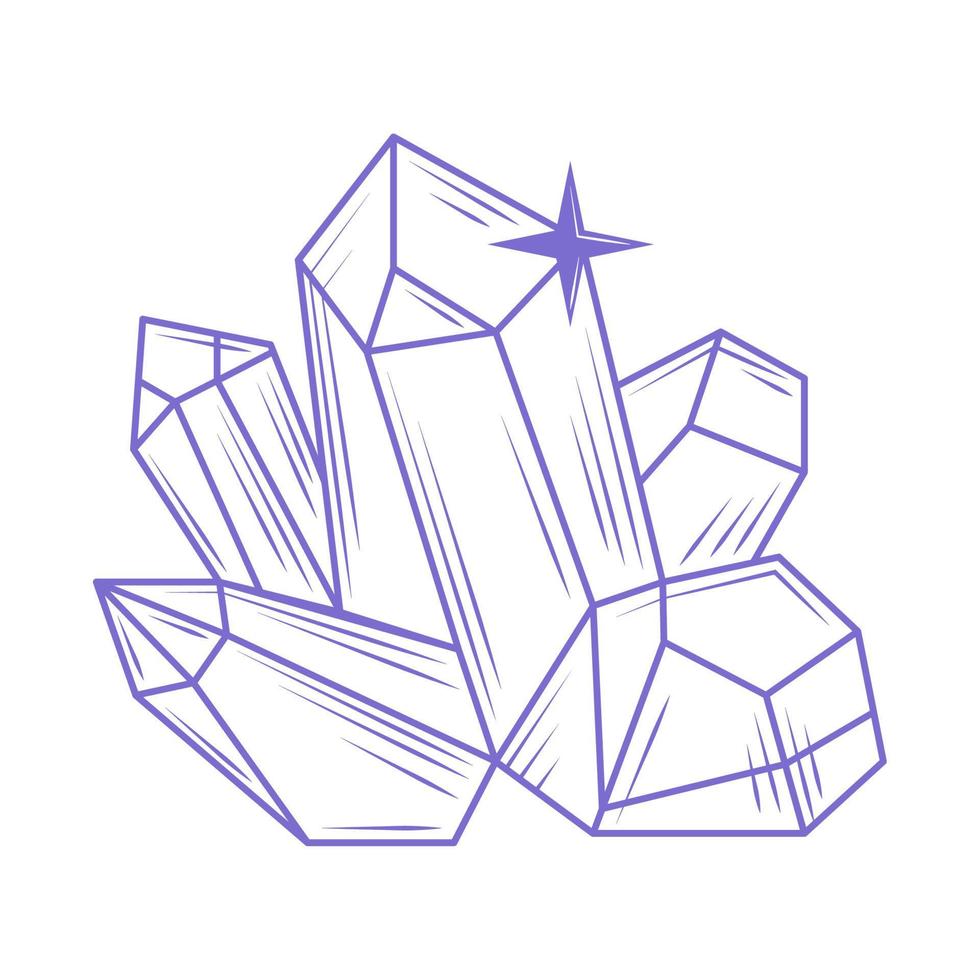 crystal stones esoteric vector