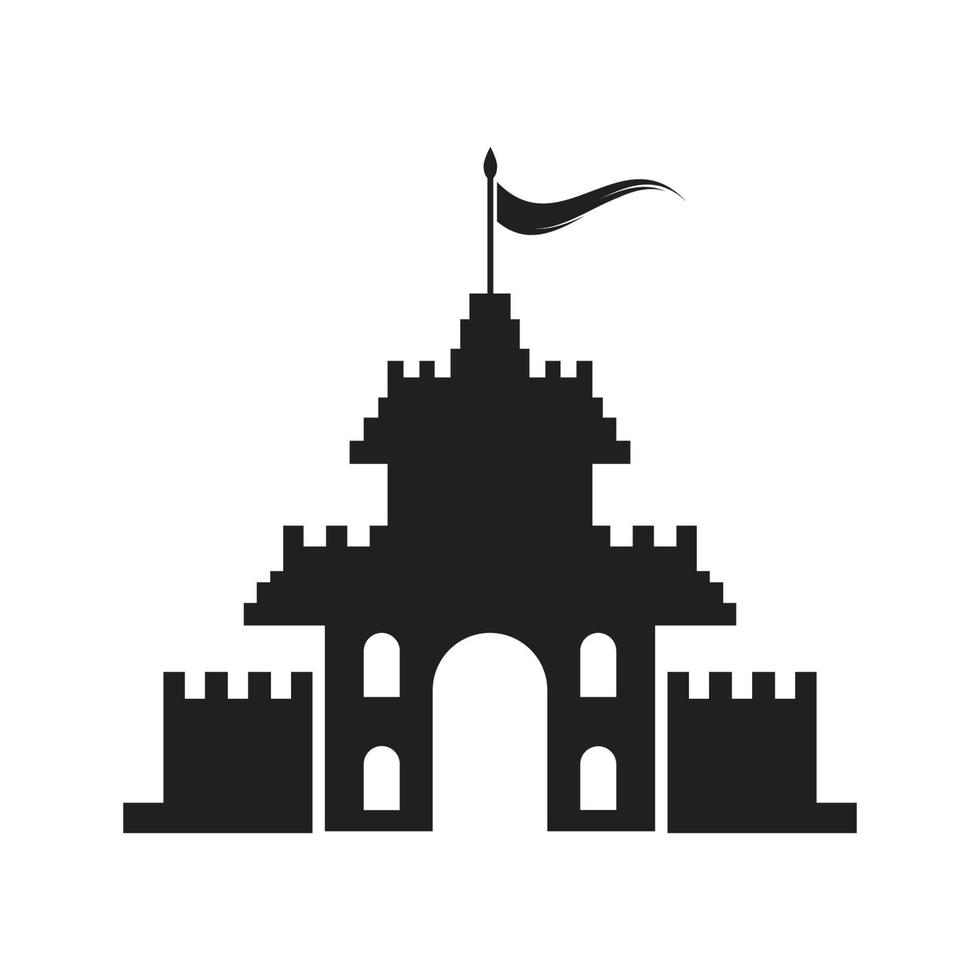 diseño de icono de símbolo de vector de plantilla de logotipo de castillo