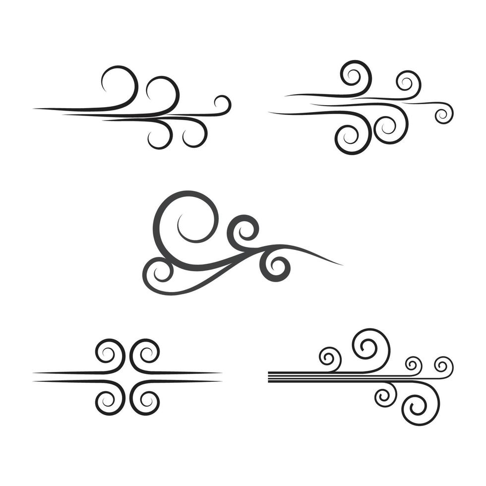 diseño de plantilla de vector de logotipo aislado de icono de viento