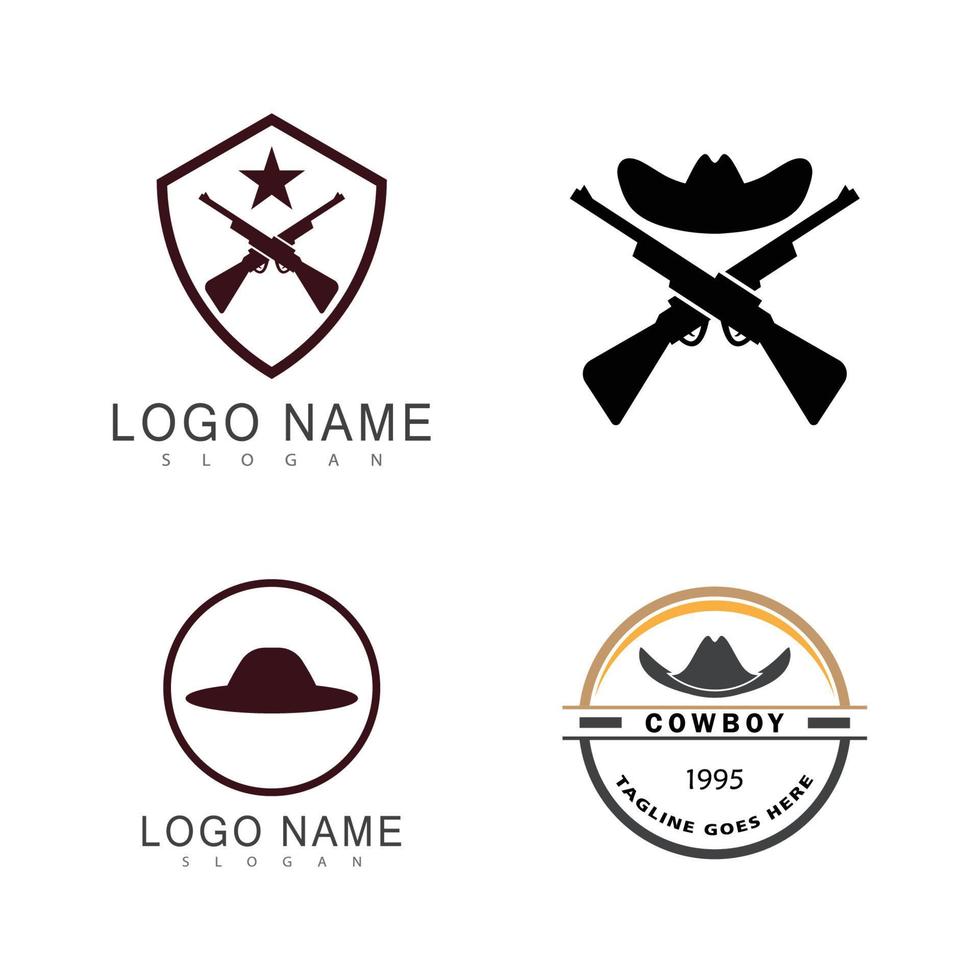 Cowboy logo vector template design