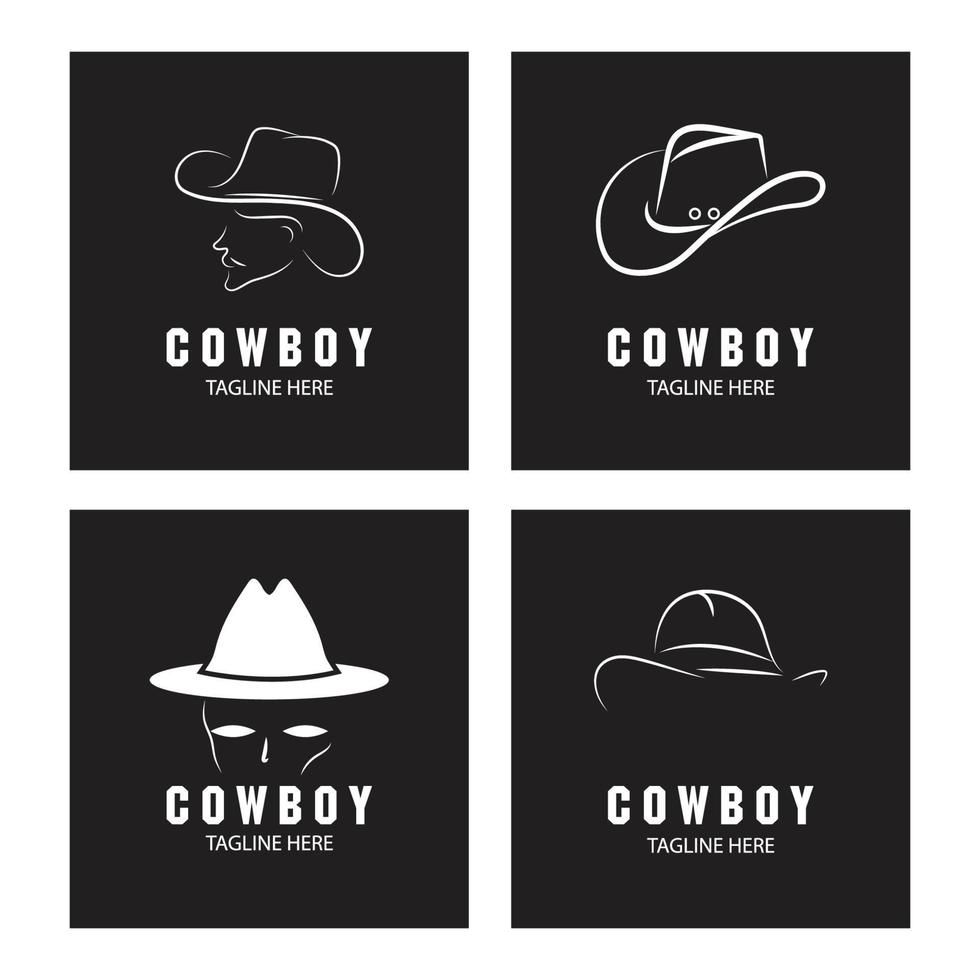 Cowboy logo vector template design