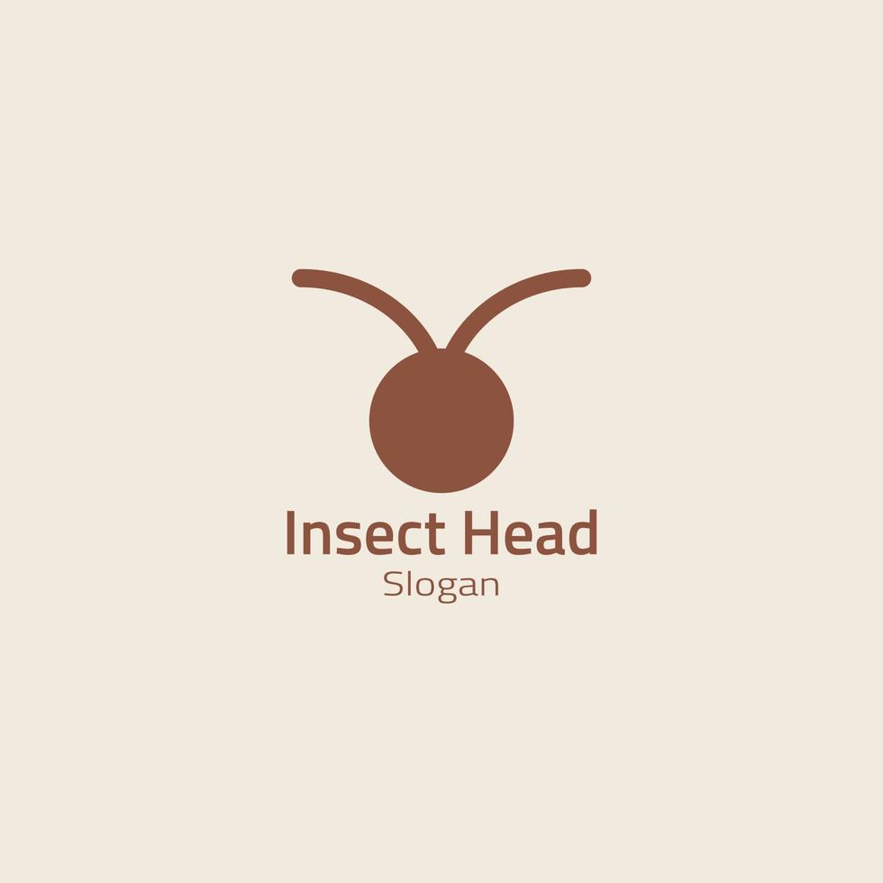 Insect head logo formed from lines and circles. vector