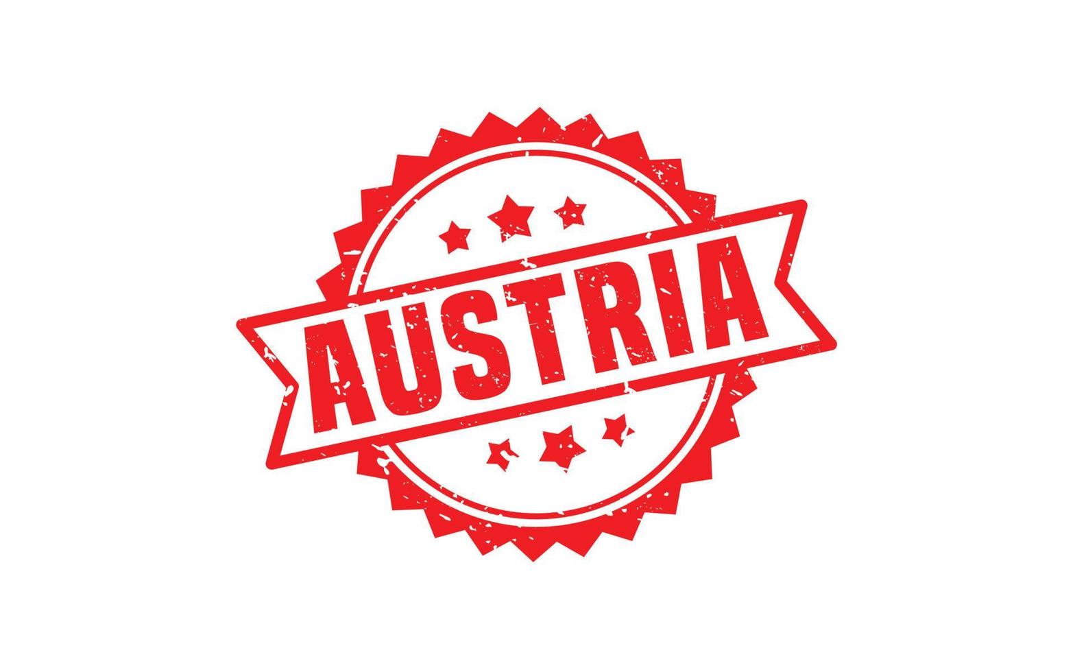 AUSTRIA stamp rubber with grunge style on white background vector