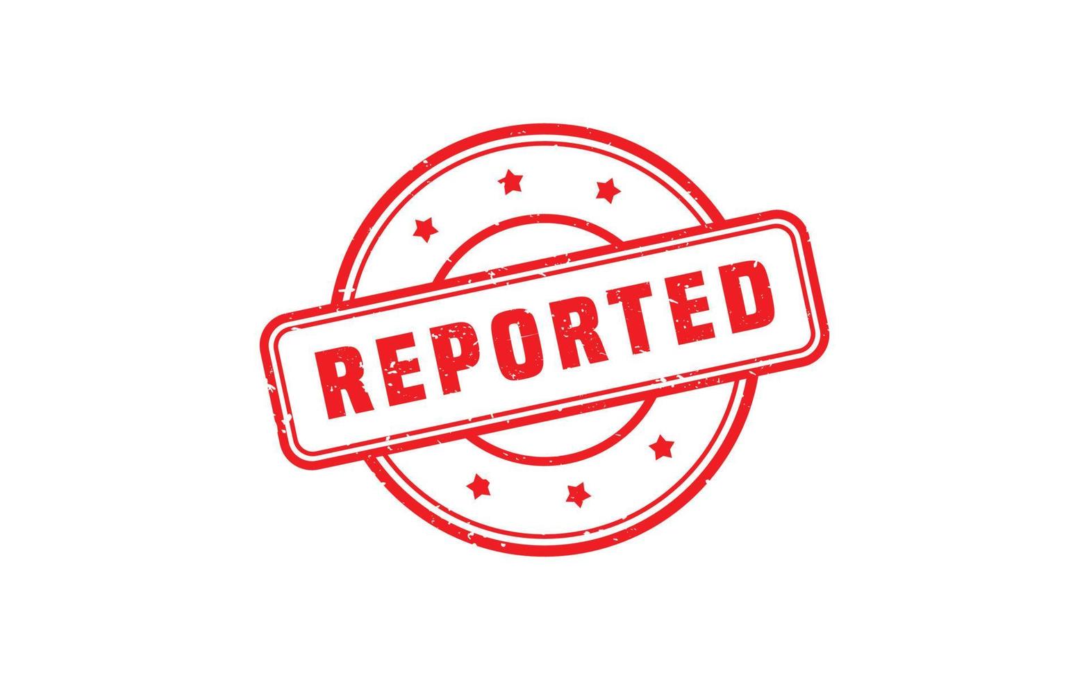 REPORTED rubber stamp with grunge style on white background vector