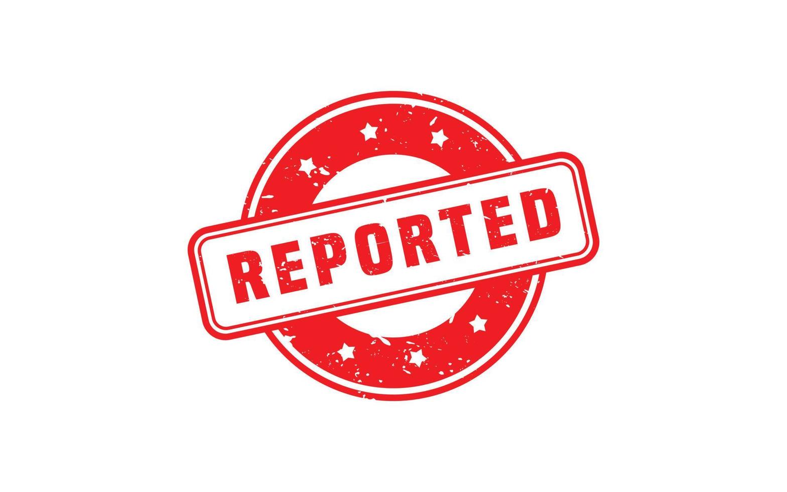 REPORTED rubber stamp with grunge style on white background vector