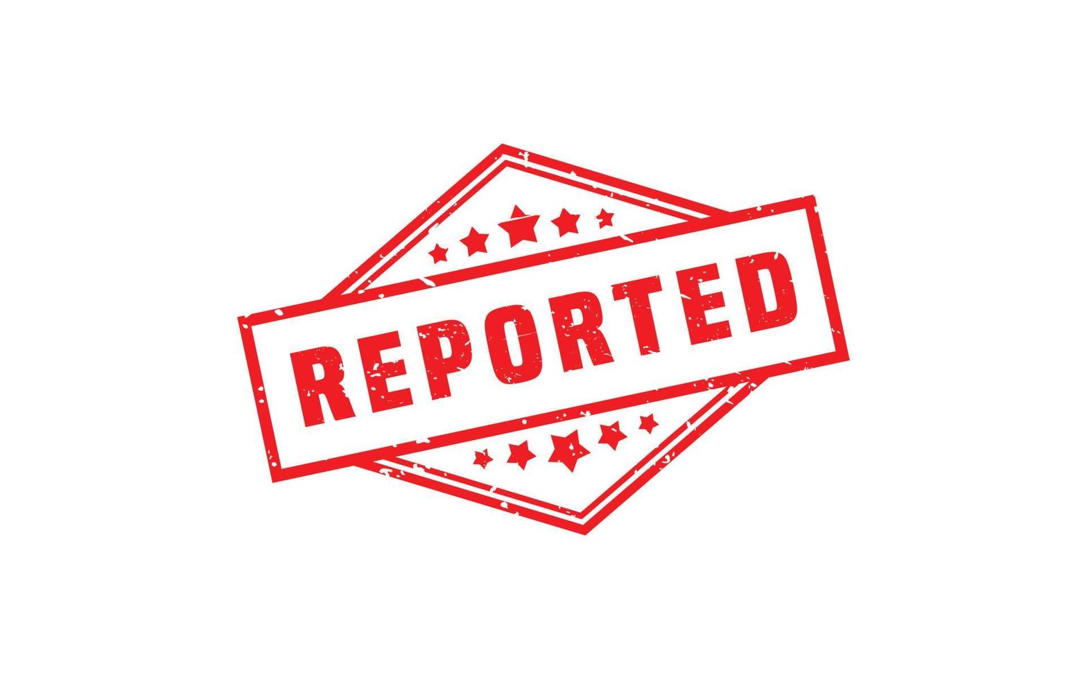 REPORTED rubber stamp with grunge style on white background vector