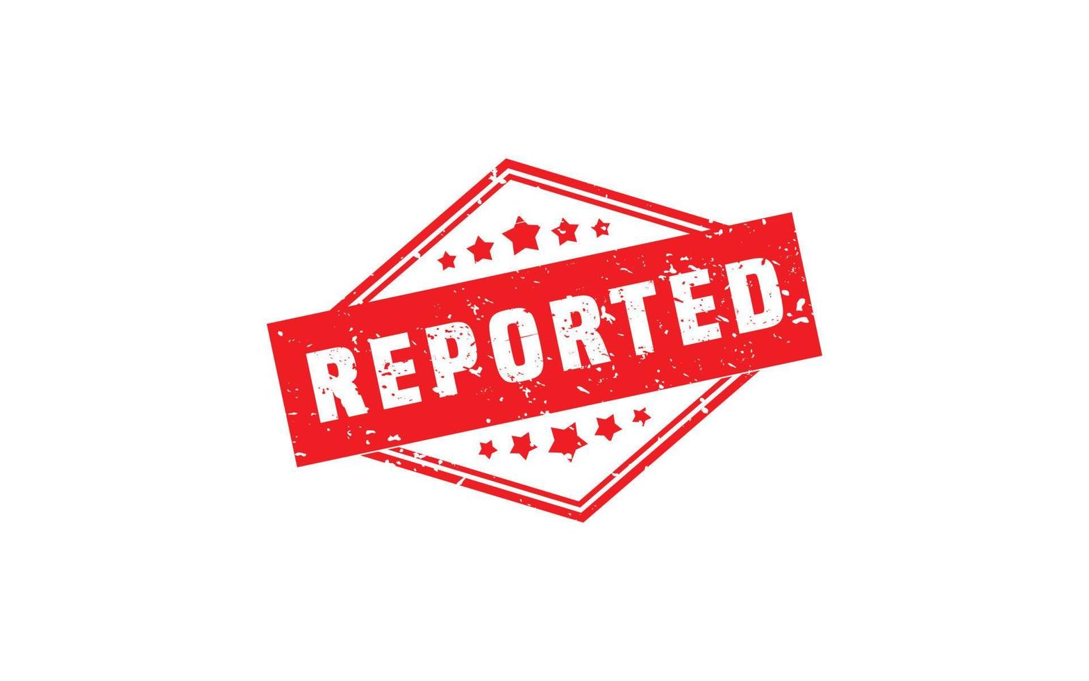 REPORTED rubber stamp with grunge style on white background vector