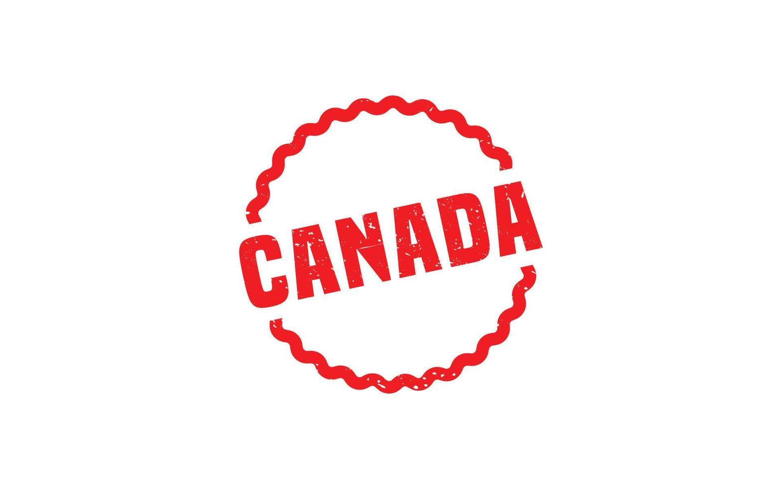 Canadá sello de caucho con estilo grunge sobre fondo blanco. vector