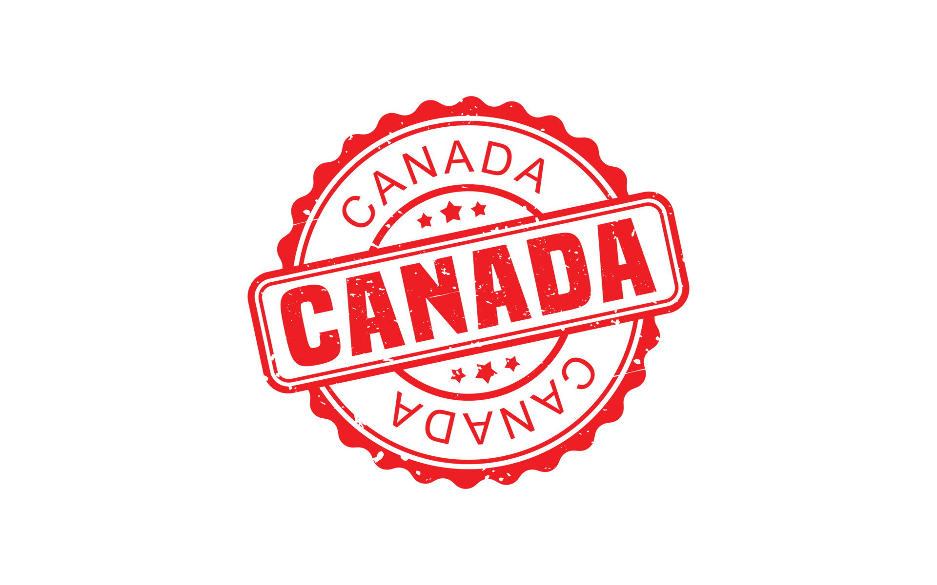 Canada stamp rubber with grunge style on white background 16745964