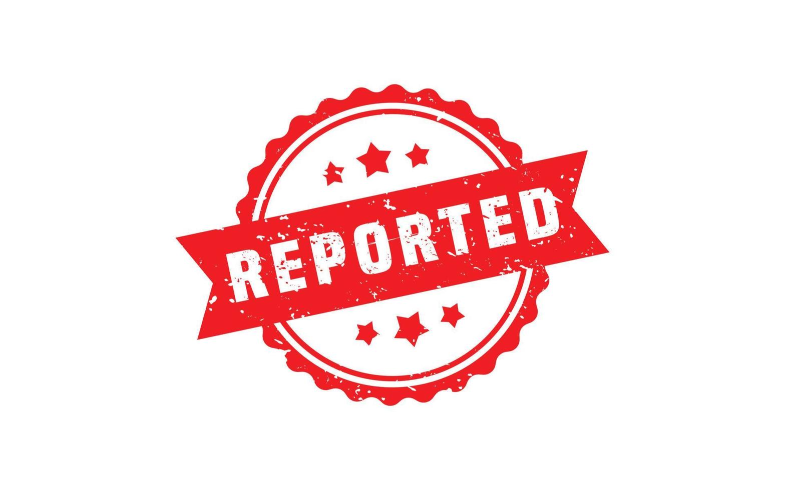REPORTED rubber stamp with grunge style on white background vector