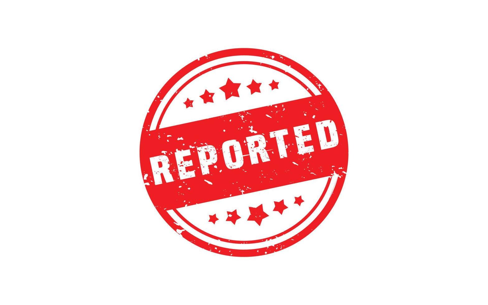 REPORTED rubber stamp with grunge style on white background vector