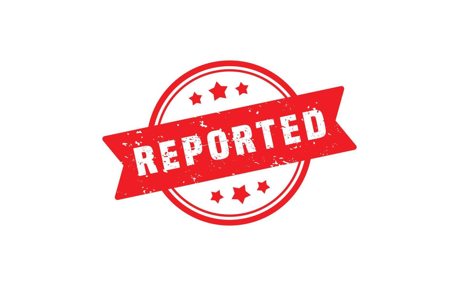 REPORTED rubber stamp with grunge style on white background vector