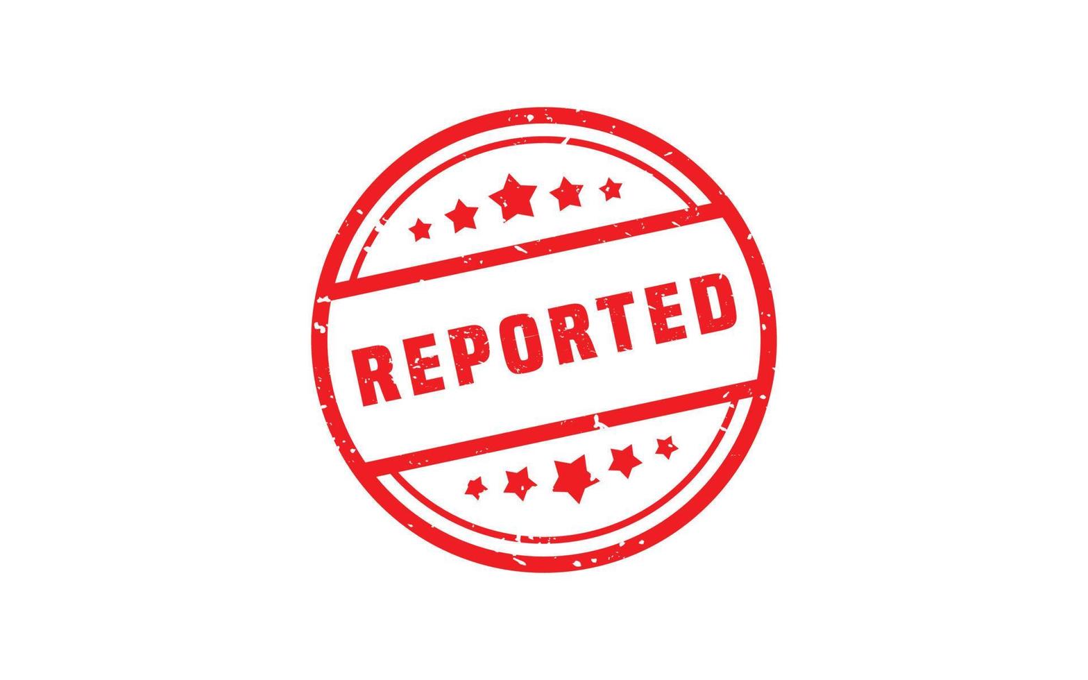 REPORTED rubber stamp with grunge style on white background vector