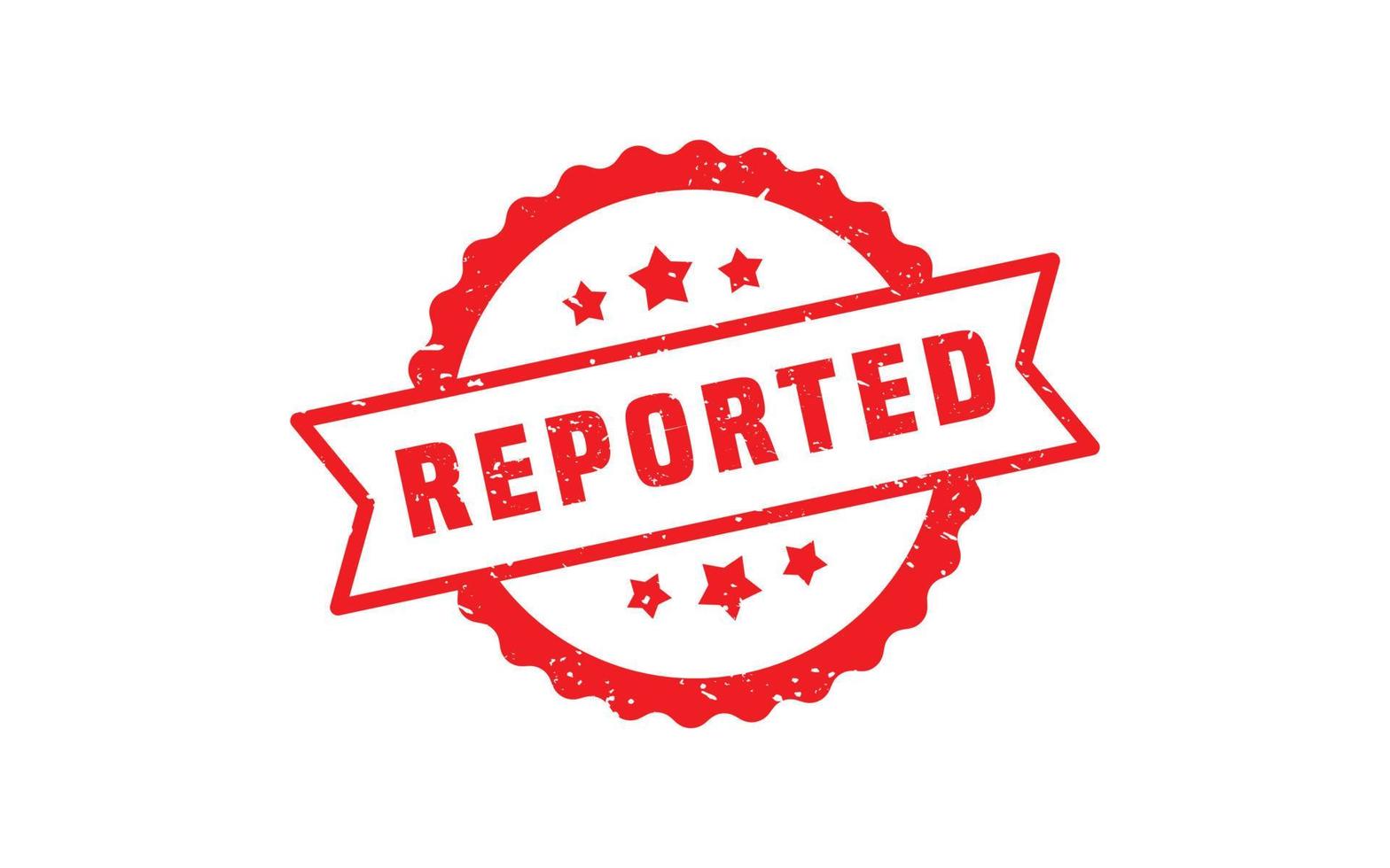 REPORTED rubber stamp with grunge style on white background vector
