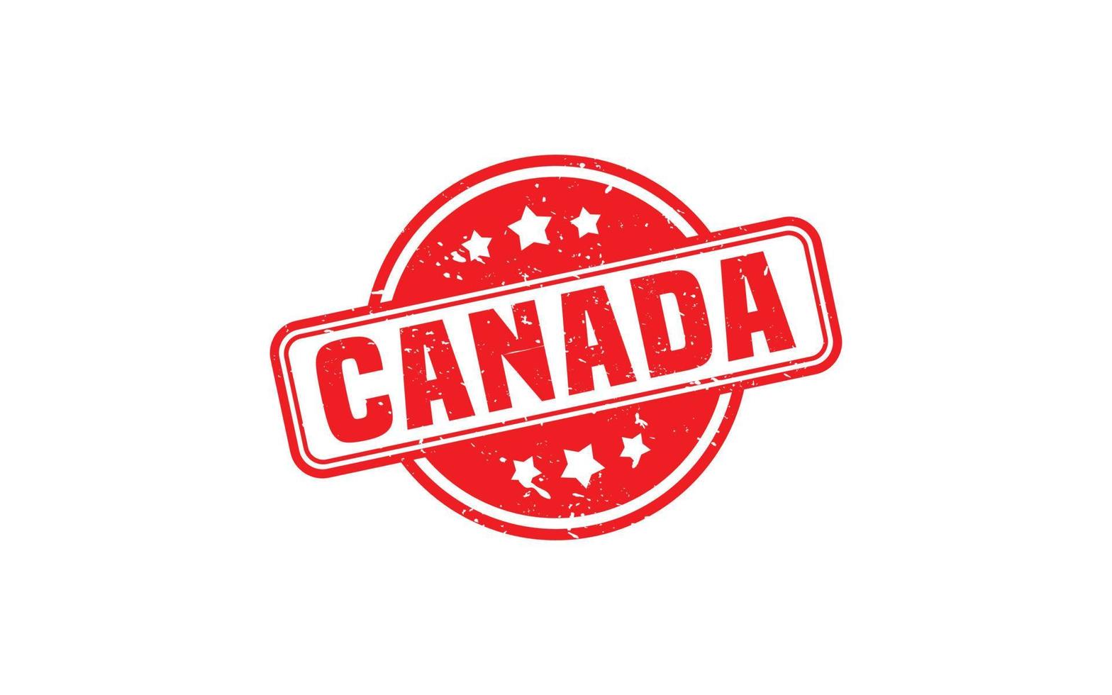 Canadá sello de caucho con estilo grunge sobre fondo blanco. vector