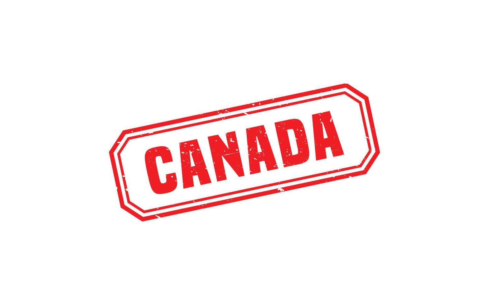 Canada stamp rubber with grunge style on white background vector