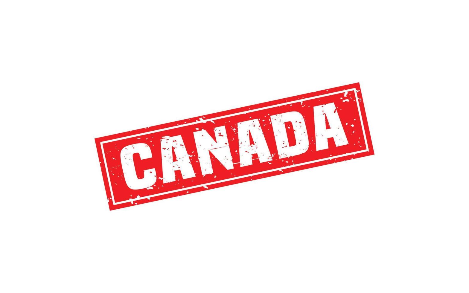 Canadá sello de caucho con estilo grunge sobre fondo blanco. vector